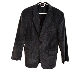 Covington Men’s Dark Gray Corduroy Sport Coat Blazer Jacket Single Vent Size 40S